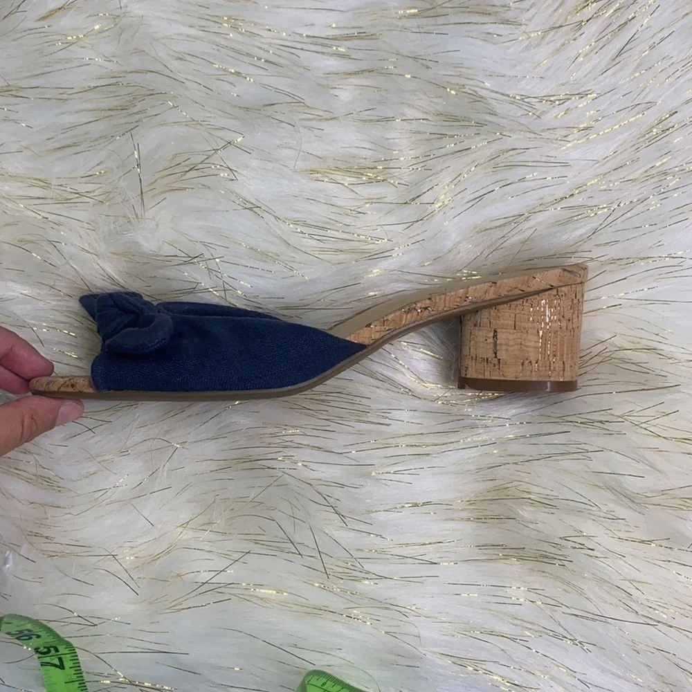 Crown & Ivy - Denim Heeled Slide Shoe Size 7